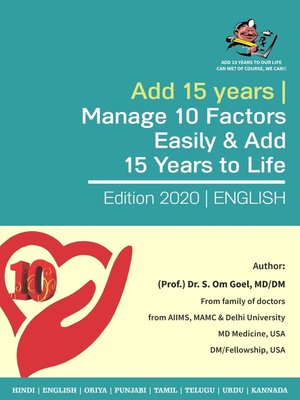 cover image of Manage 10 Factors Easily & Add 15 Years to Life Maximize Your Lifespan From 65 to 85 by Managing These 10 Factors